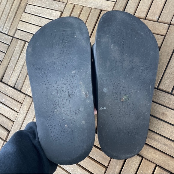 Naked Wolfe- Velma Slippers Black Padded Strap Size US 10 - Picture 6 of 6